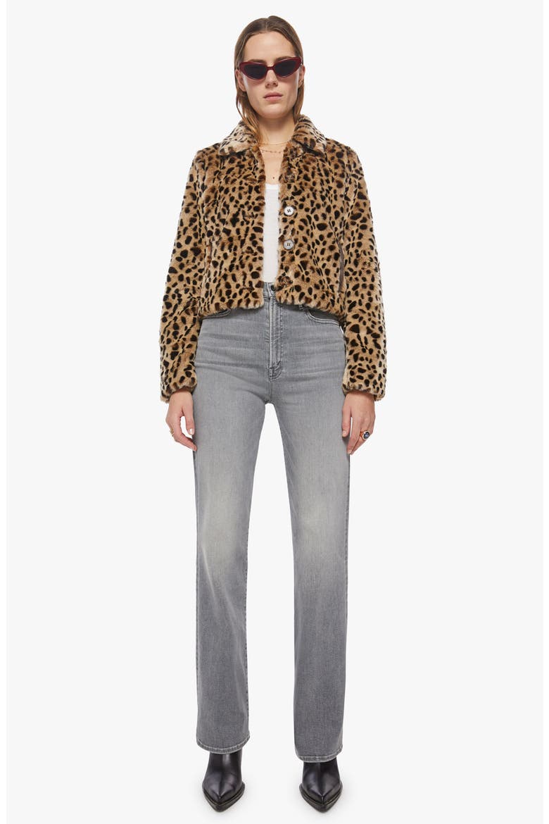 The Pony Keg Cheetah Print Faux Fur Jacket, Alternate, color, SOFT SPOT