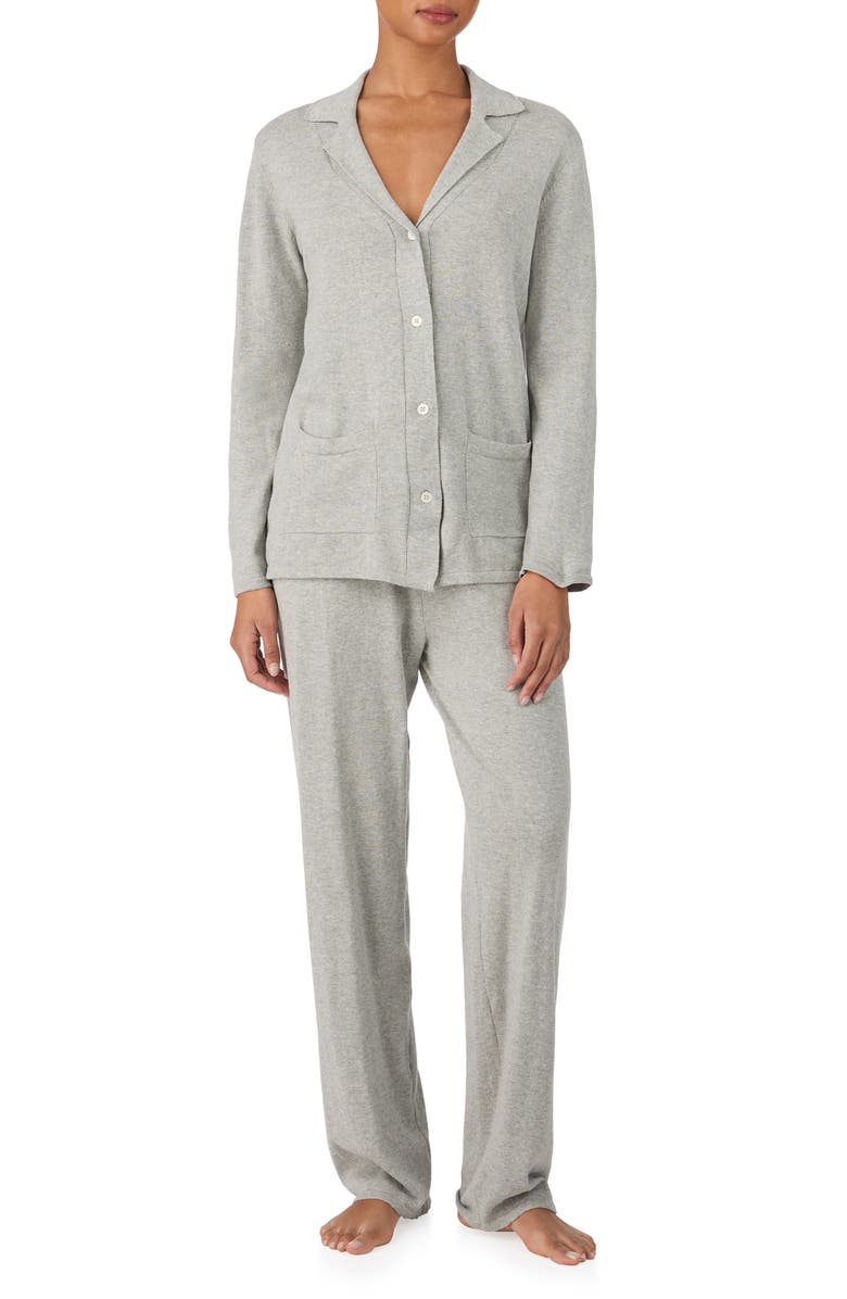 Lauren Ralph Lauren Cotton & Cashmere Pajamas, Main, color, Grey Heather