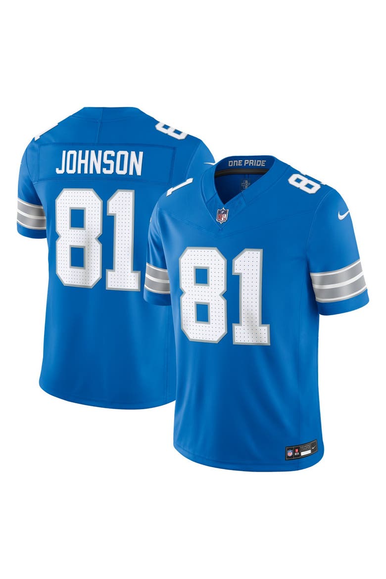 Men's Nike Calvin Johnson Blue Detroit Lions Vapor F.U.S.E. Stitched Retired Limited Jersey, Main, color, Blue