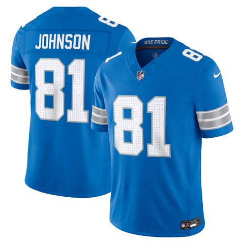 Men's Nike Calvin Johnson Blue Detroit Lions Vapor F.U.S.E. Stitched Retired Limited Jersey