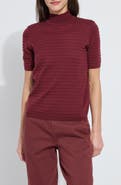 Lysse Lottie Mock Neck Short Sleeve Sweater