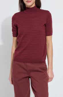 Lottie Mock Neck Short Sleeve Sweater