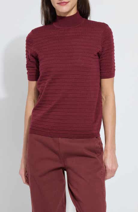 Lottie Mock Neck Short Sleeve Sweater