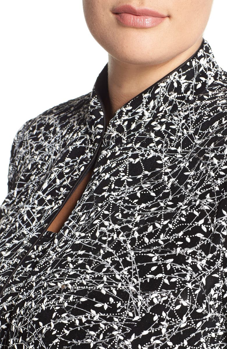 Alex Evenings Foiled Print Twinset, Alternate, color, Black/ White
