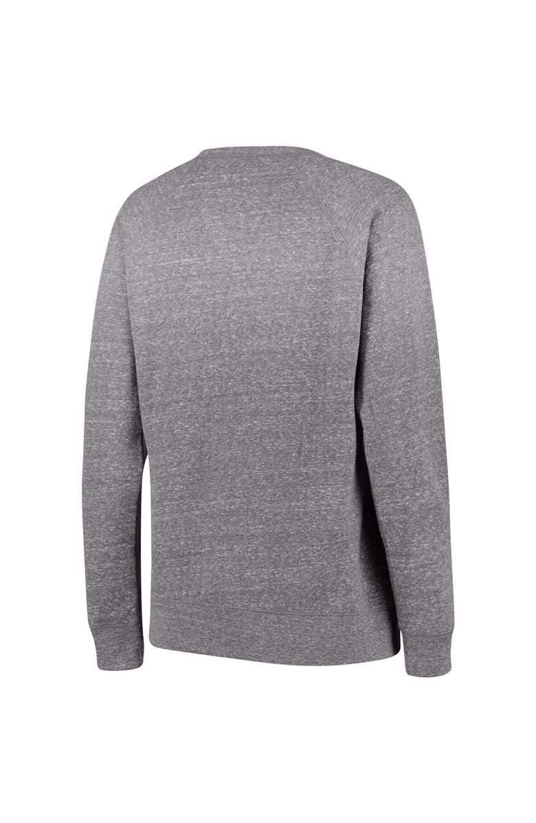 PRESSBOX Women's Pressbox Heathered Gray Florida Gators Edith Vintage Knobi Pullover Sweatshirt, Alternate, color, 