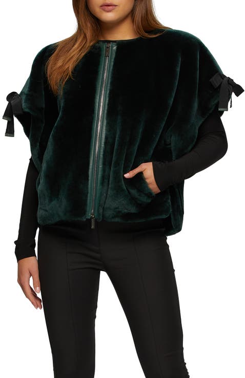 Genuine Shearling Jacket, Short Sleeve