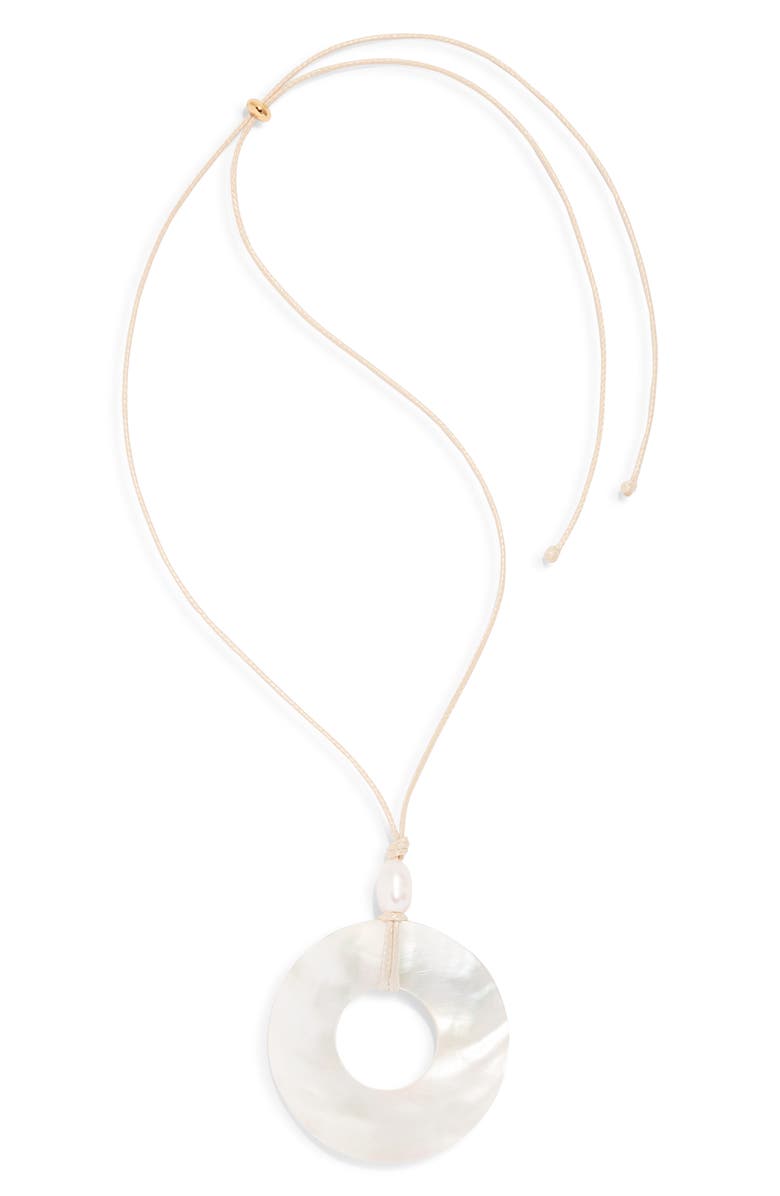 FRASIER STERLING Monaco Circle Pendant Necklace, Alternate, color, 