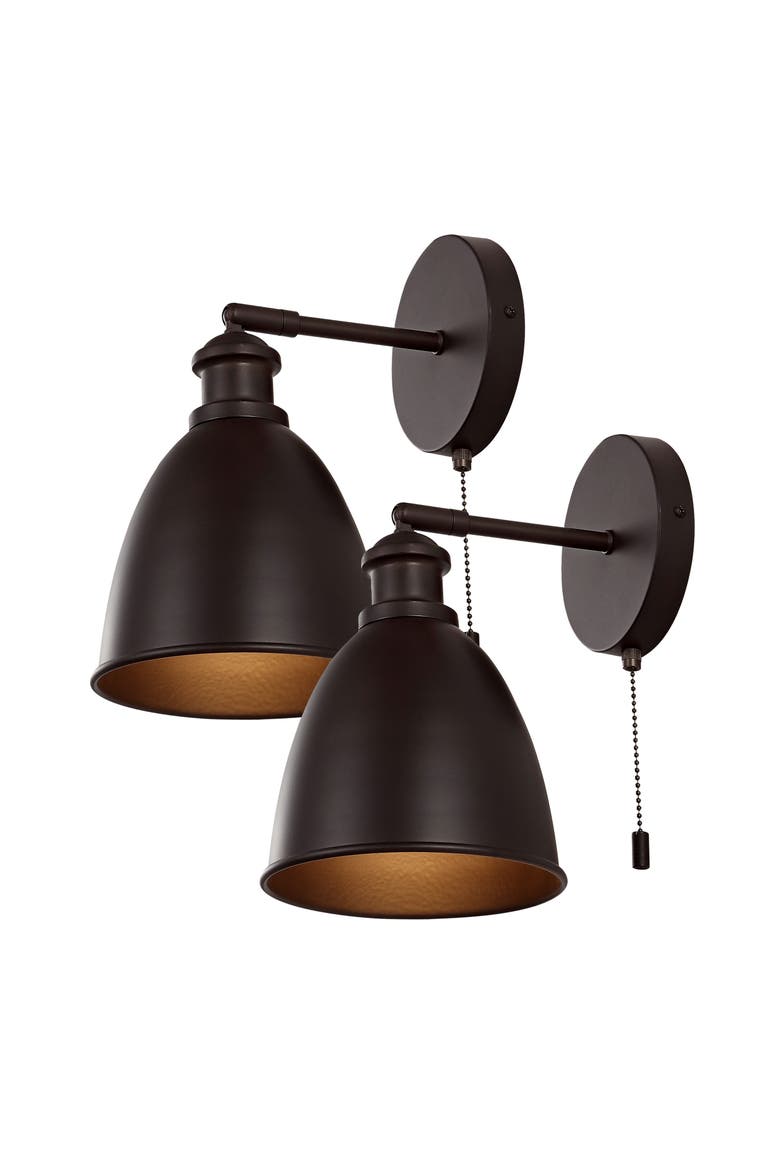 Hudson 1-Light Farmhouse Bohemian Iron LED Sconce, Main, color, Oil Rubbed Bronze