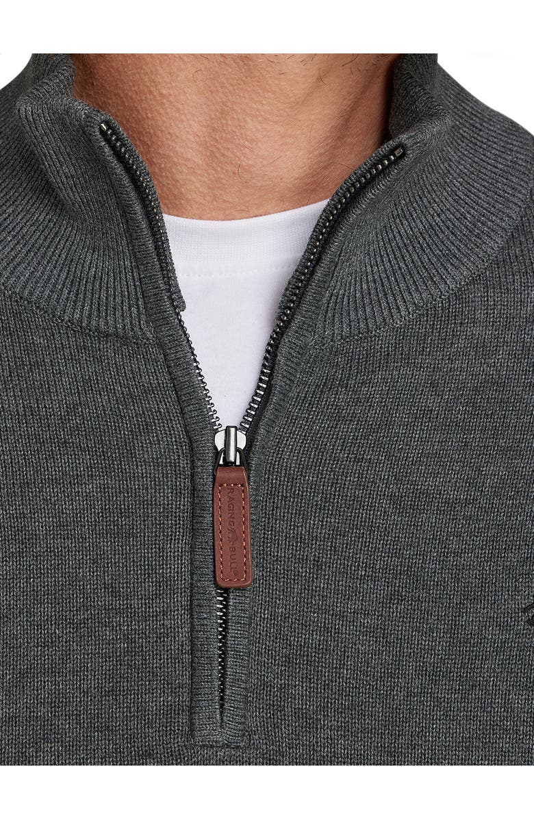 Raging Bull Quarter Zip Cashmere Blend Sweater, Alternate, color, Charcoal