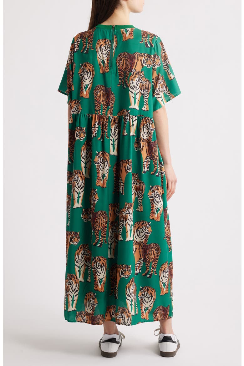 Never Too Much Oversize Short Sleeve Dress, Alternate, color, TIGER TALES