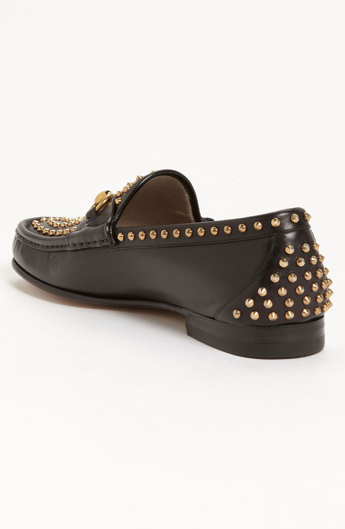 Gucci 'Roos' Studded Bit Loafer, Alternate, color, 