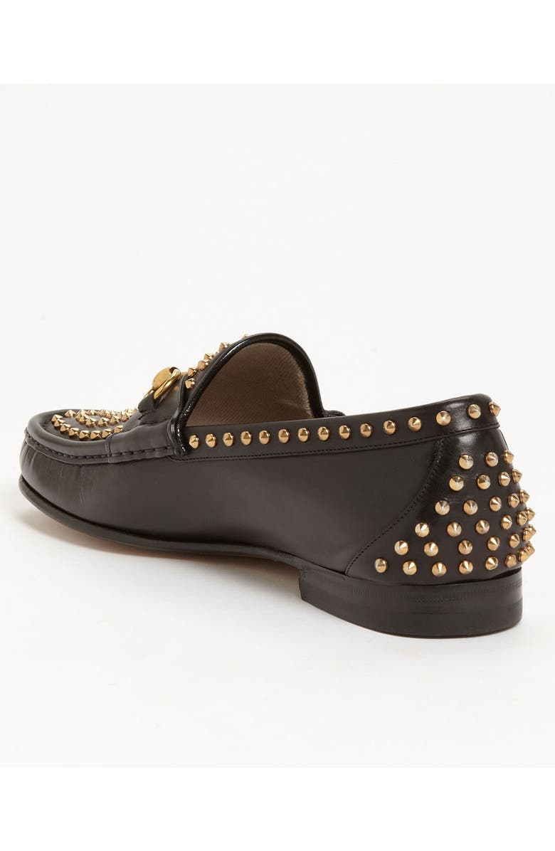 Gucci 'Roos' Studded Bit Loafer, Alternate, color,