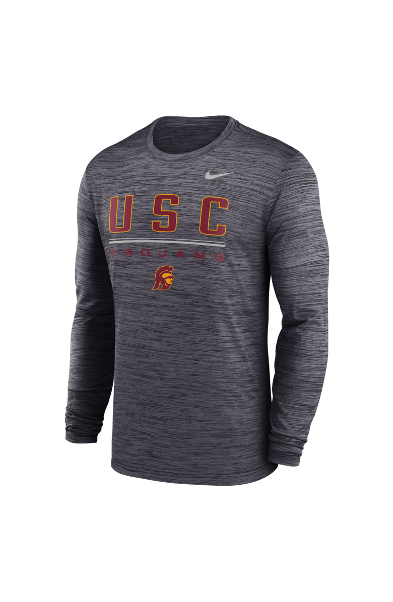 Nike Men's Nike Black USC Trojans Sideline Velocity Dri-FIT Long Sleeve T-Shirt, Alternate, color,
