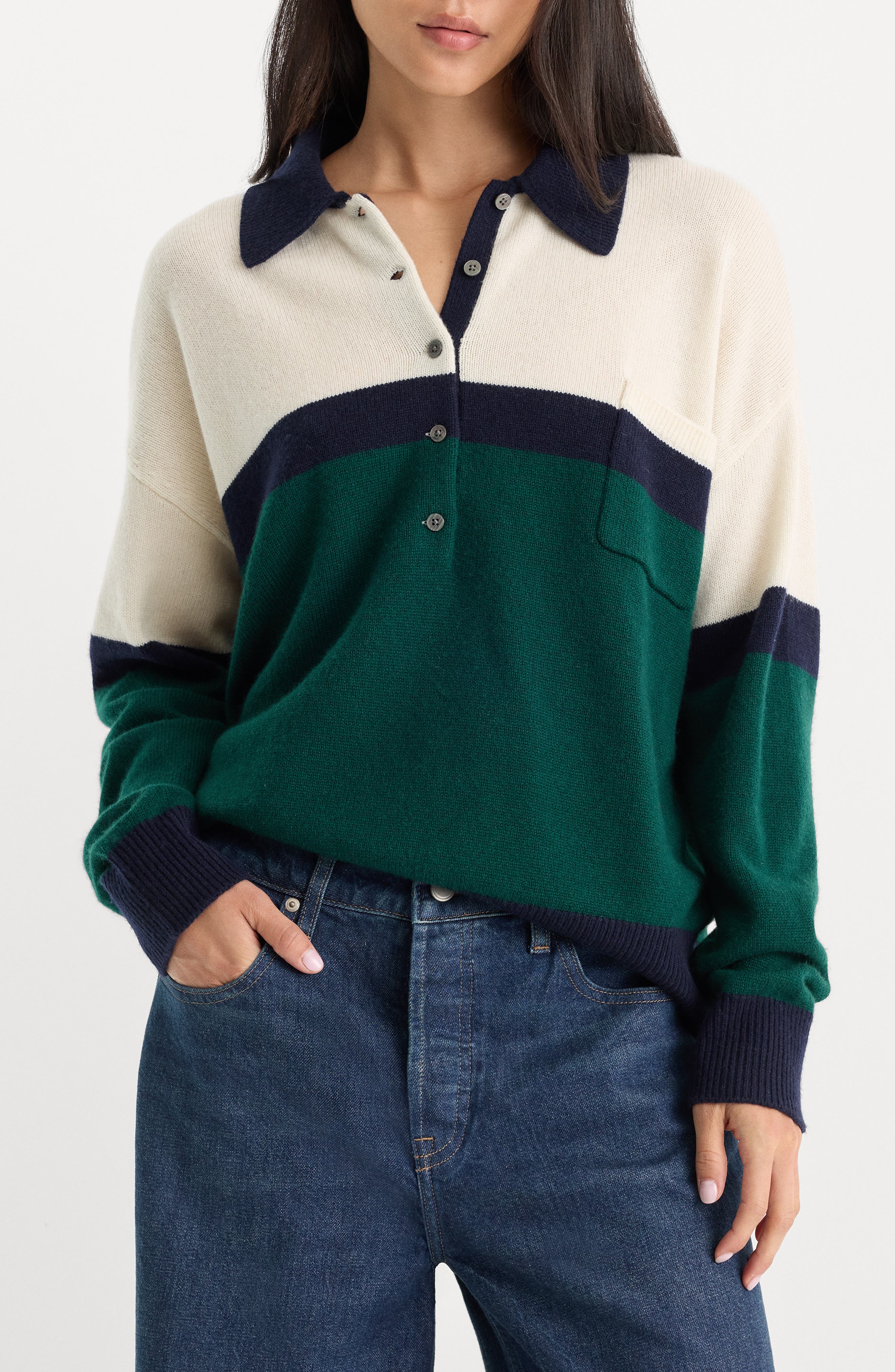 selected FOREST BLOCKED STRIPE
