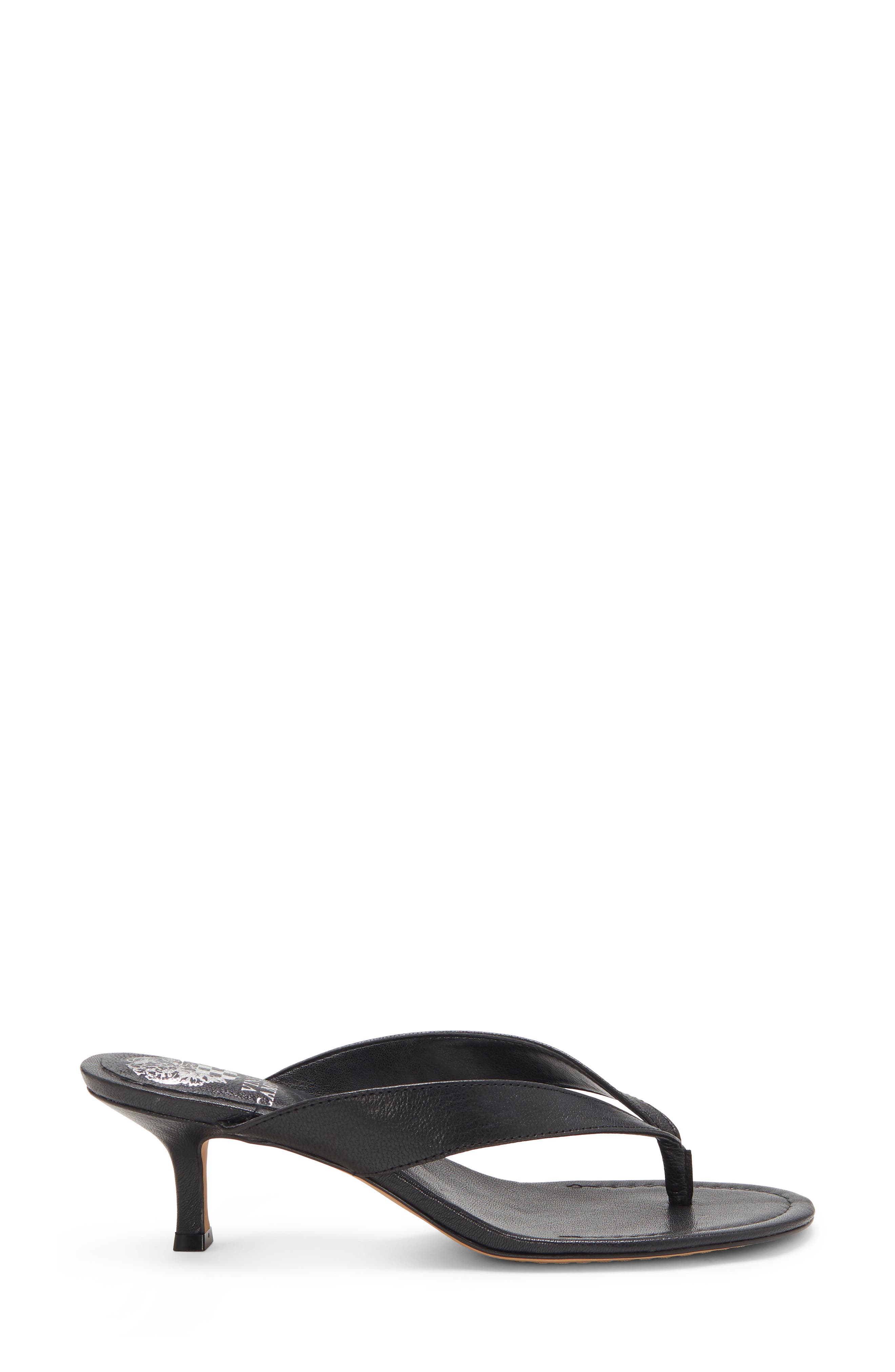 Marlinda Kitten Heel Flip Flop, Alternate, color, BLACK LEATHER