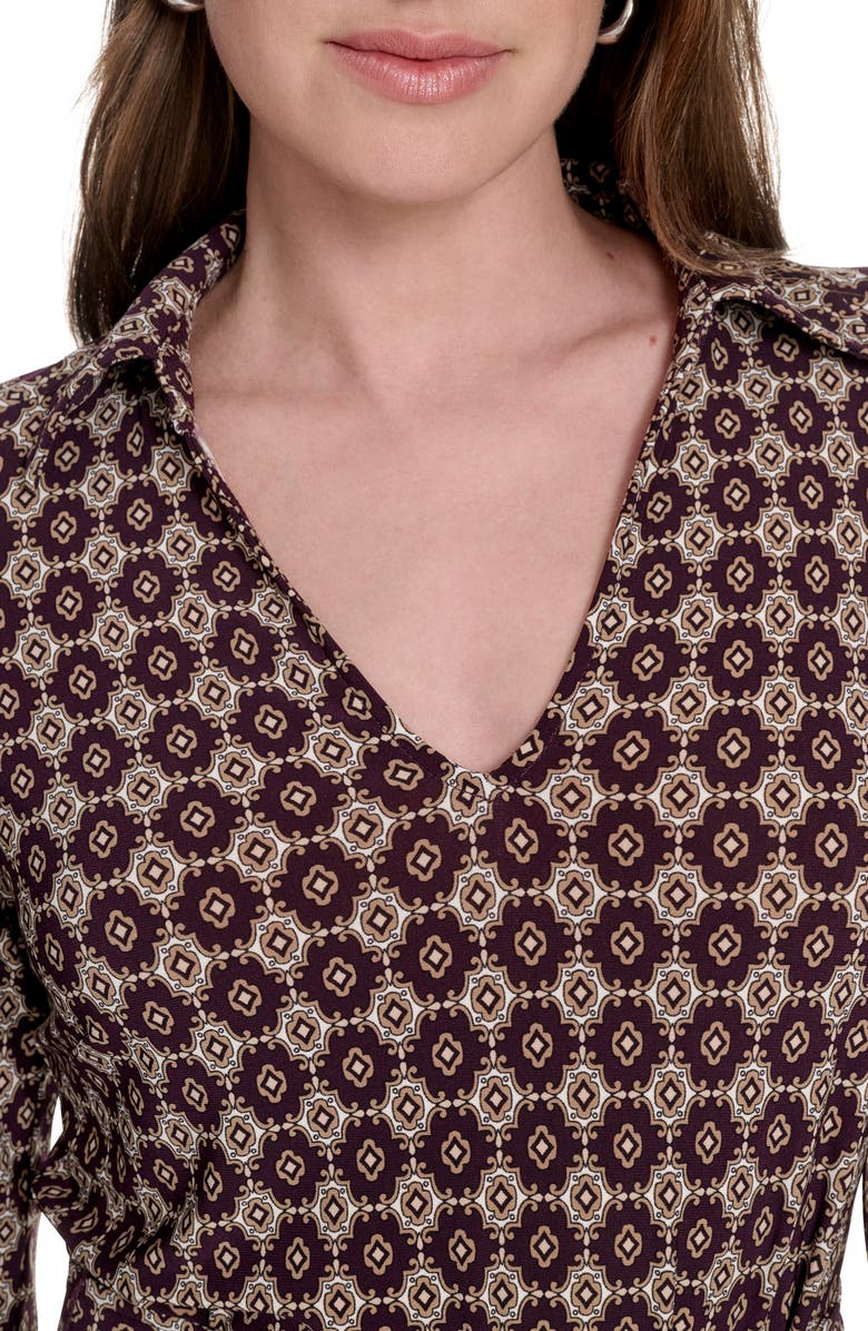 Tommy Hilfiger Collared Tie Belt Fit & Flare Dress, Alternate, color,