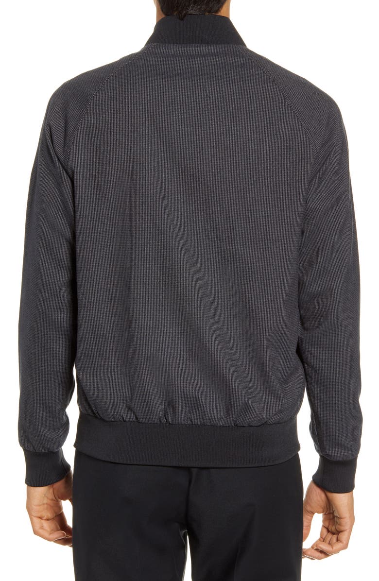 Fred Perry Slim Fit Houndstooth Bomber Jacket, Alternate, color, 