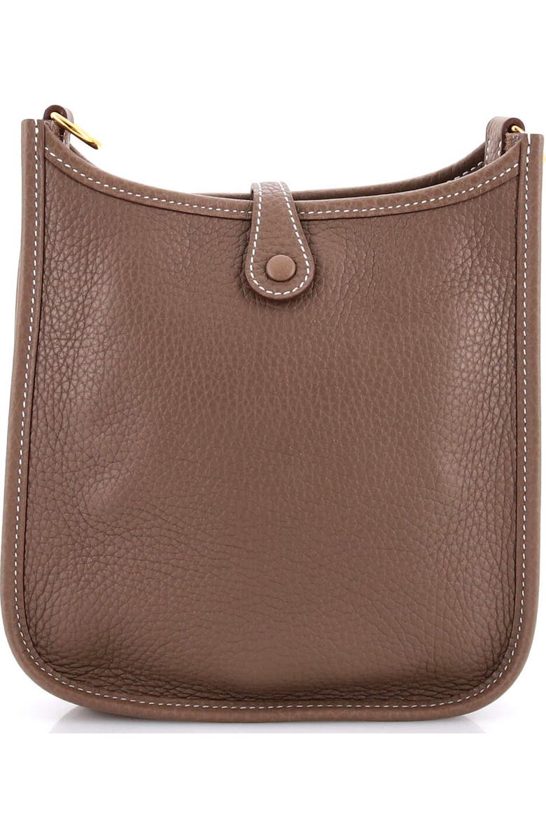 Pre-Owned Hermes Long Strap Evelyne Bag Clemence TPM, Alternate, color, Etoupe