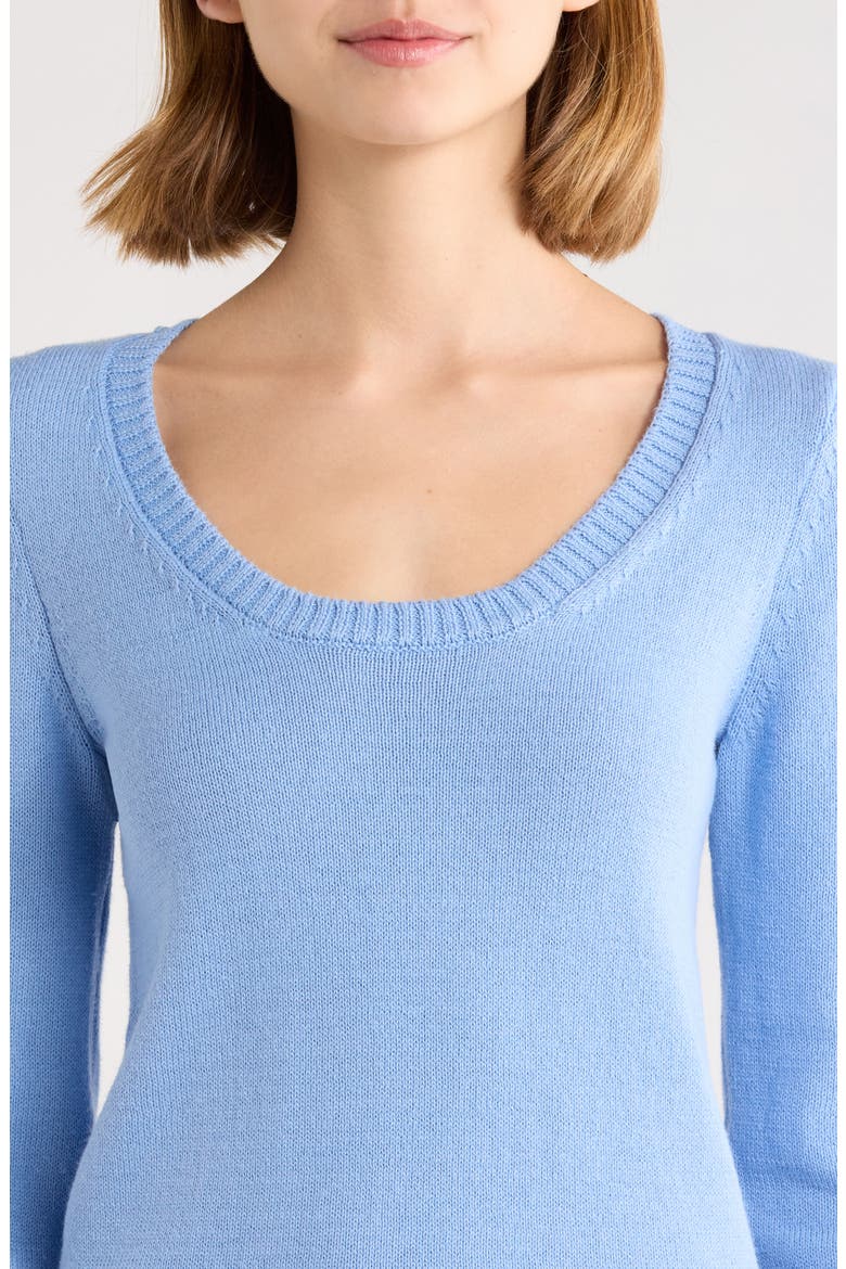 Honora Scoop Neck Sweater, Alternate, color, BLUE