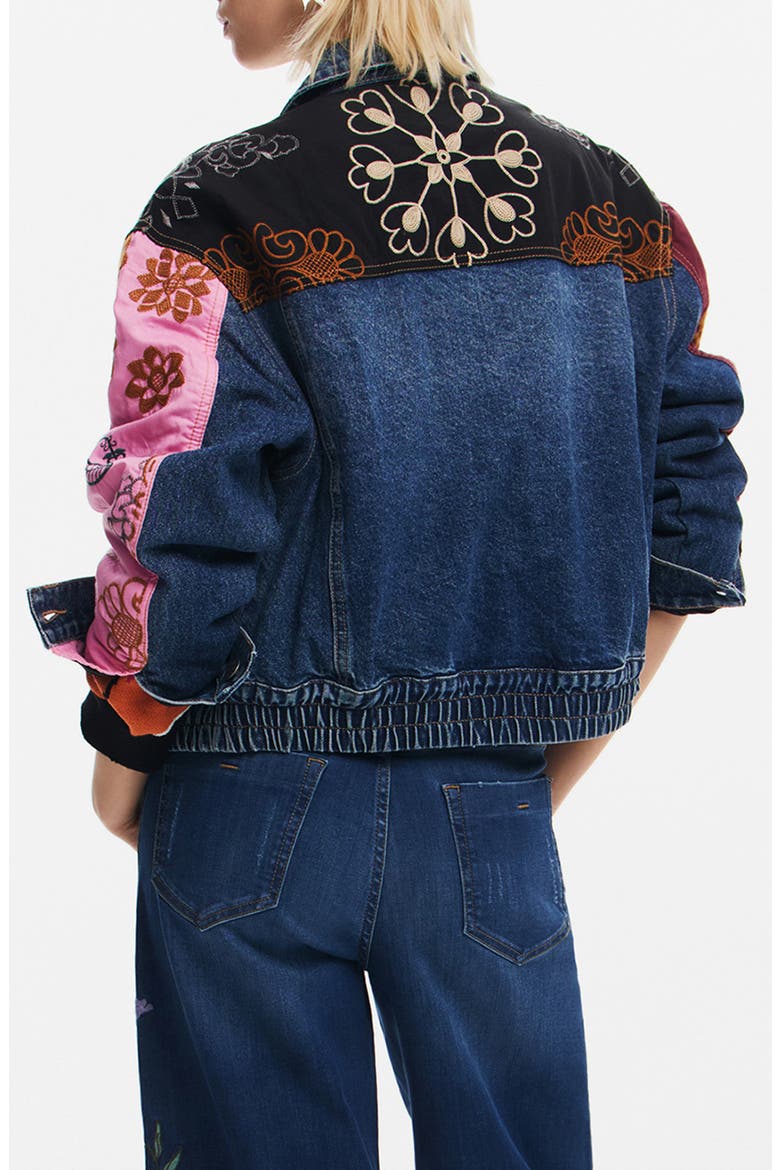 Madrid Patchwork Denim Jacket, Alternate, color, BLUE