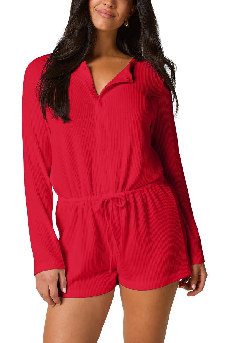 Short Jersey Rib Sleep Set, Main, color, Red