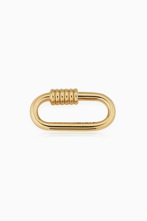 14K Gold Connect Me Coil Oval Clasp