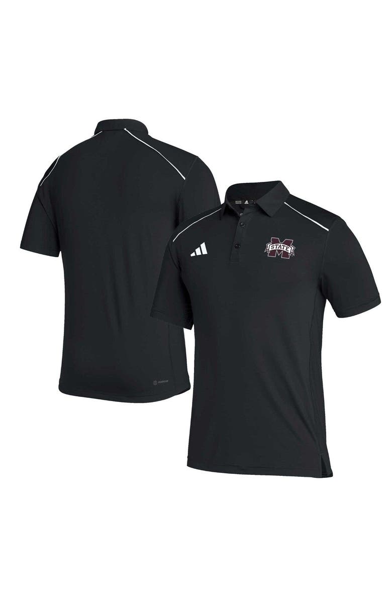 adidas Men's adidas Black Mississippi State Bulldogs Coaches AEROREADY Polo, Alternate, color, 