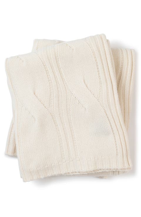 New York Cable Knit Cashmere Throw Blanket