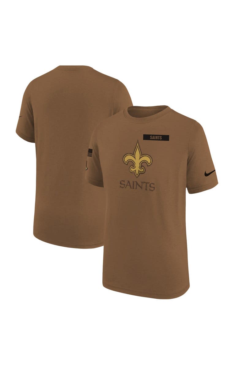 Nike Youth Nike  Brown New Orleans Saints 2023 Salute to Service Legend T-Shirt, Alternate, color, 