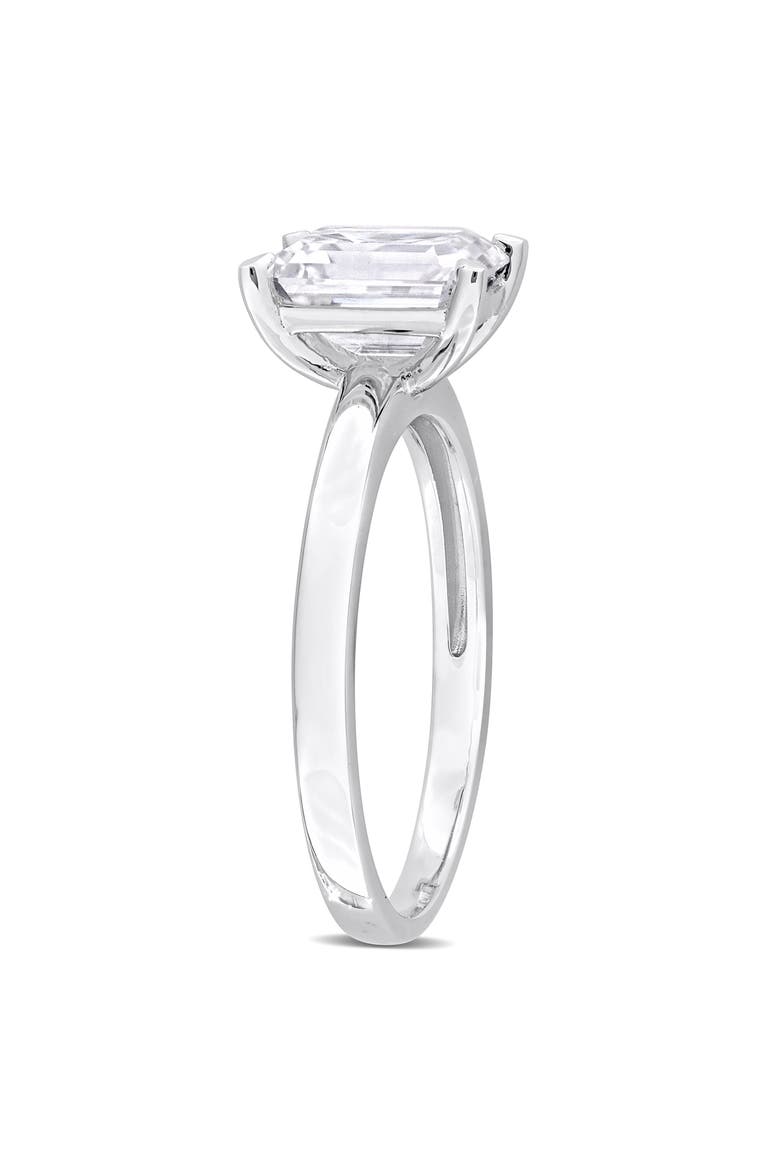 Sterling Silver Octagon-Cut Moissanite Ring, Alternate, color, SILVER/ WHITE