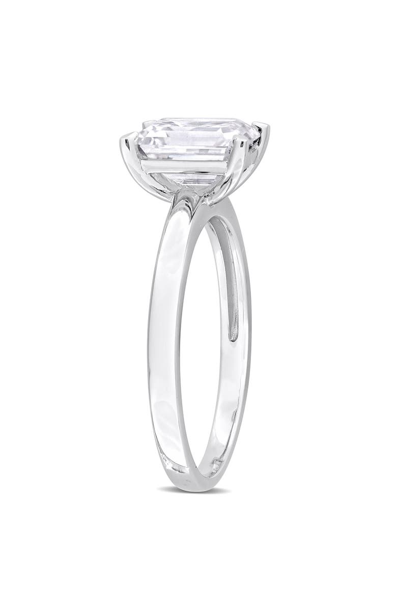 DELMAR Sterling Silver Octagon-Cut Moissanite Ring, Alternate, color, Silver/ White