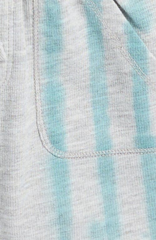 Splendid Ripple Wave Pocket T-shirt & Sweat Shorts Set In Aqua Sky
