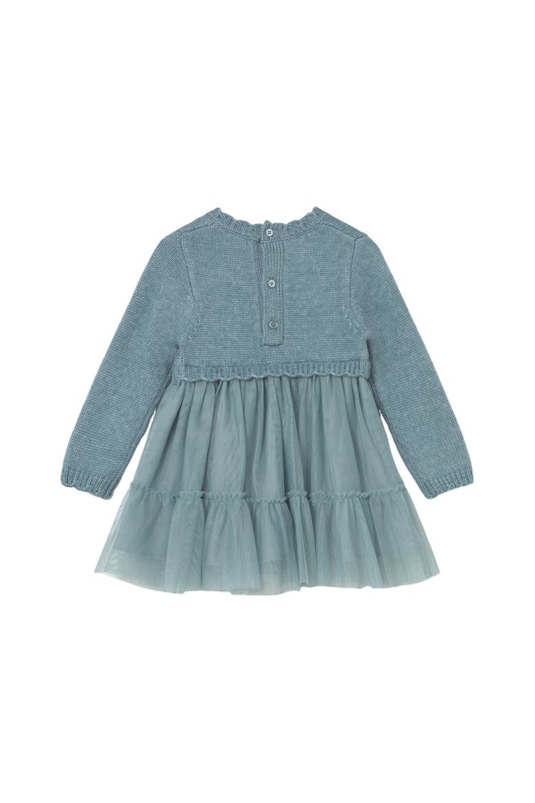 Knit and Tulle Dress, Alternate, color, Blue