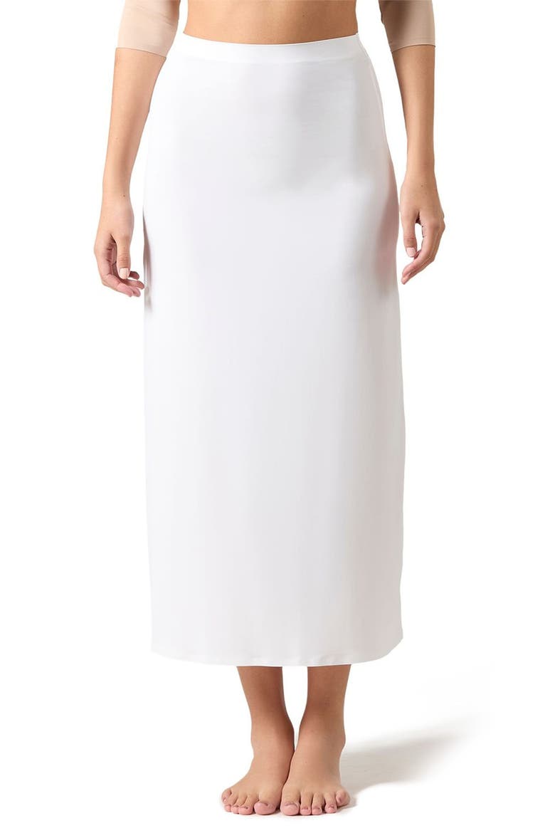 Bonded Maxi Slip Skirt, Main, color, WHITE