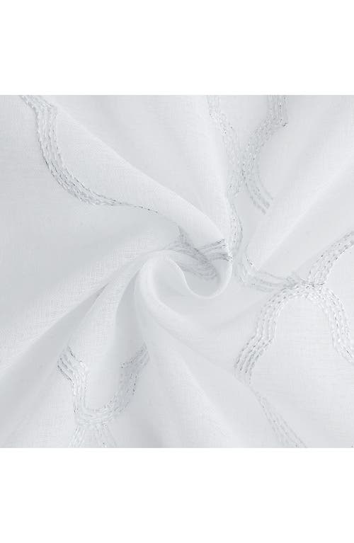 Dainty Home Set Of 4 Print Sheer Curtain Panels In White