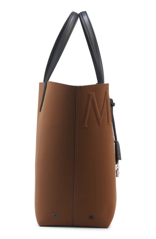 Moncler Very Large Rubberised Tote Bag In Brown