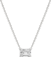 DLORIA Valentina Moissanite 2 ct. Emerald Cut Pendant Necklace in Gold Vermeil
