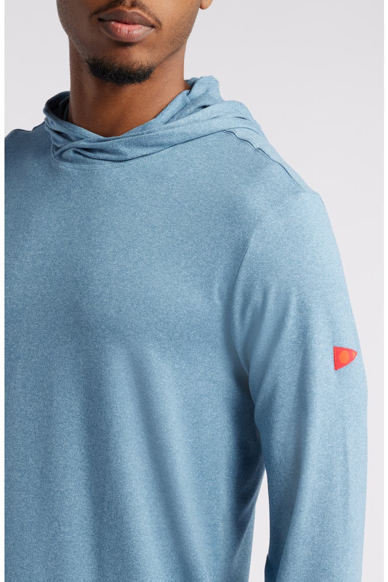 Sun Pro Adapt Long Sleeve Hooded Performance Top, Alternate, color, HEATHER STEEL BLUE