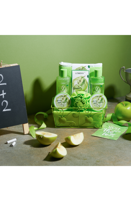 Lovery Green Apple Paradise Teacher's Appreciation Aromatherapy Basket In Green Apple