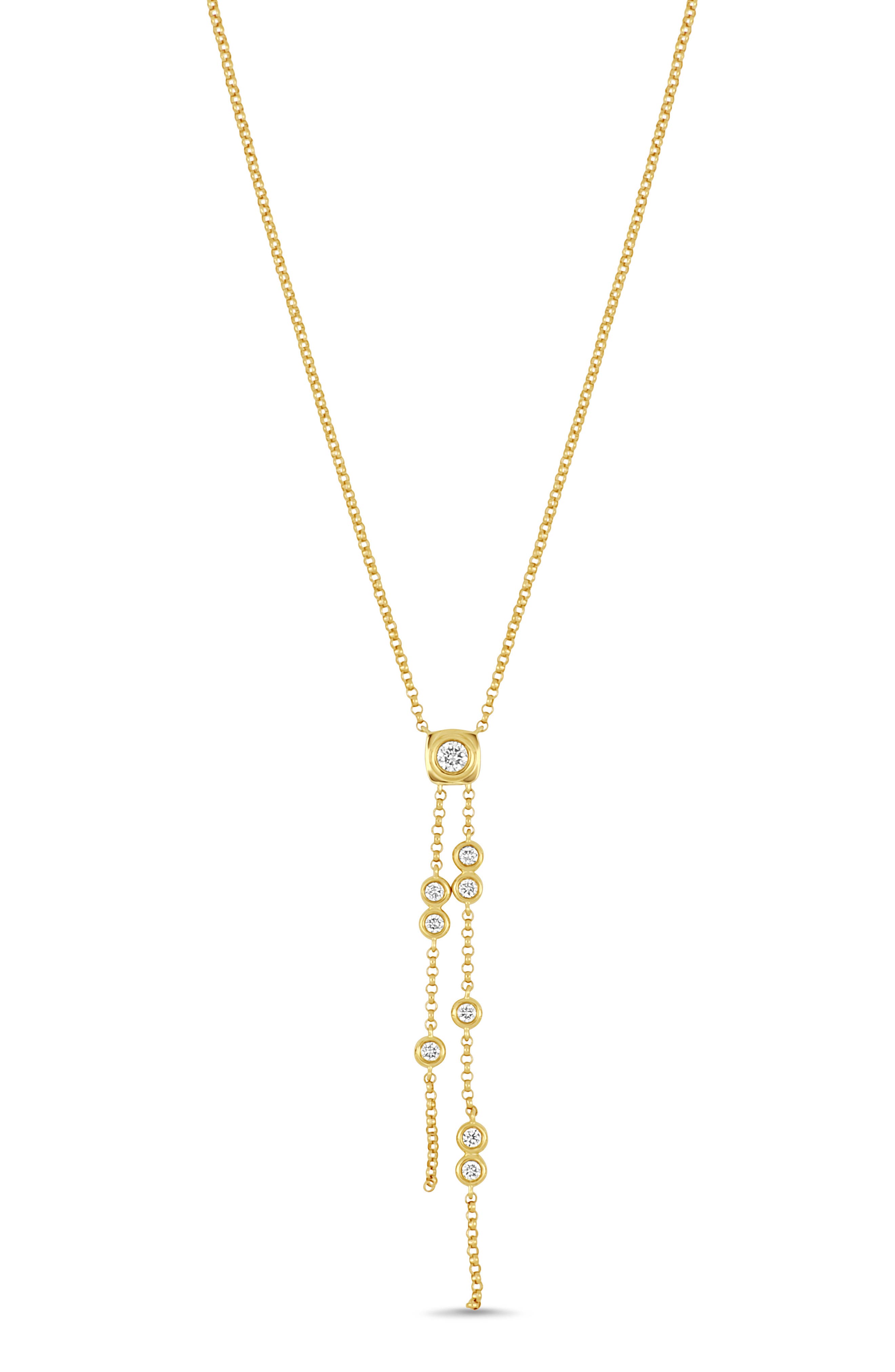 Monaco Diamond Lariat Necklace