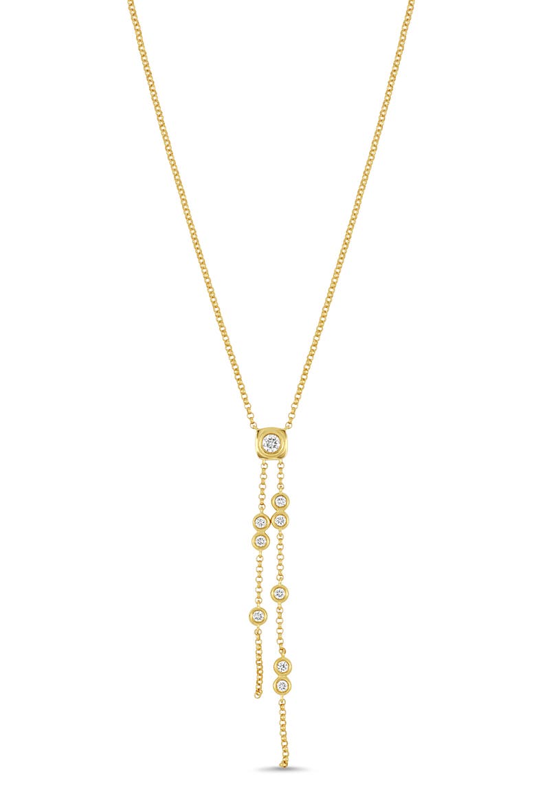 Monaco Diamond Lariat Necklace, Main, color, 18K YELLOW GOLD