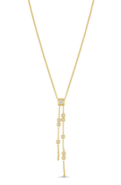 Monaco Diamond Lariat Necklace