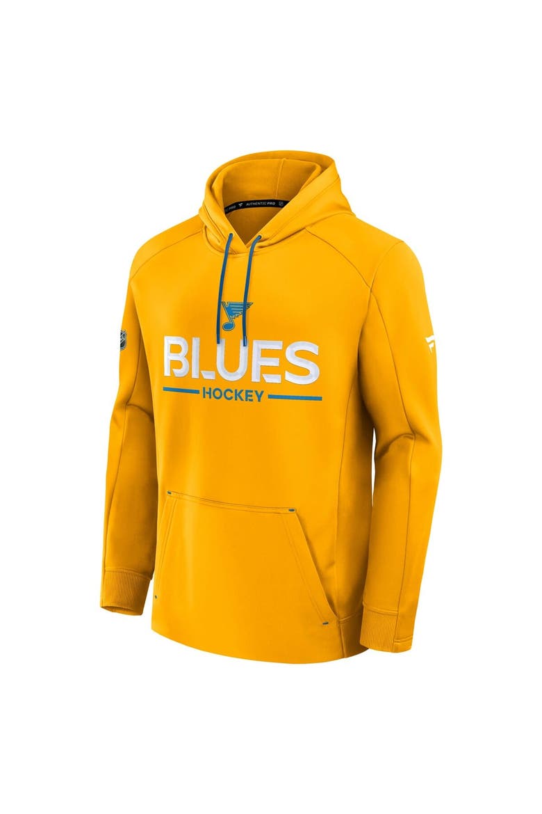 Men's Fanatics Gold St. Louis Blues Authentic Pro Rink Hoodie, Alternate, color, Gold