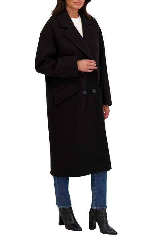 Sebby Double Breasted Coat In Black
