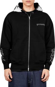 PLEASURES X Zero Skateboards Balaclave Zip Hoodie