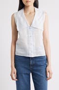 FRAME The Ramie Sailor Sleeveless Shirt