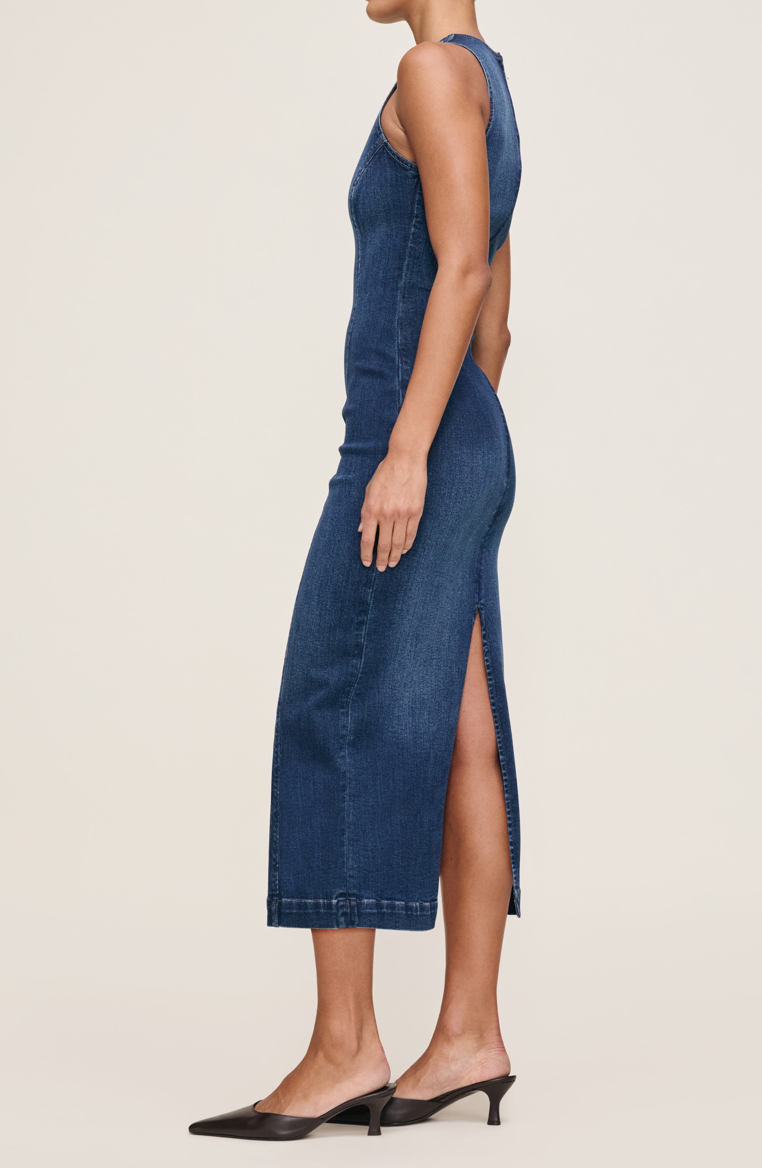 free people esme denim dress x REVOLVE Esme Mini Dress In Soft Blue