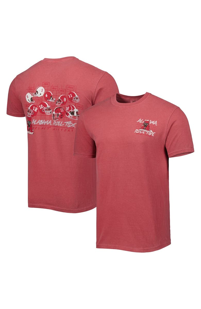 IMAGE ONE Men's Crimson Alabama Crimson Tide Vault Helmet History Comfort T-Shirt, Main, color, 