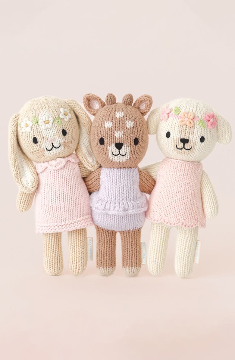 cuddle+kind Tiny Hannah The Bunny Blush Stuffed Animal, Alternate, color, Pink