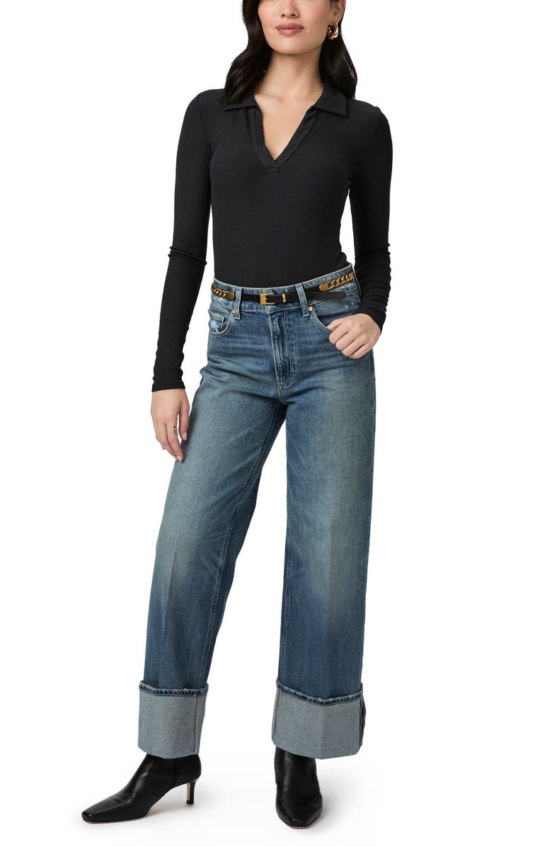 PAIGE Sasha Cuffed High Waist Ankle Wide Leg Jeans, Alternate, color,